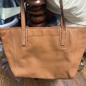 Fossil Emma ZB6844231 Light Caramel Leather Double Handles Classic Tote Handbag